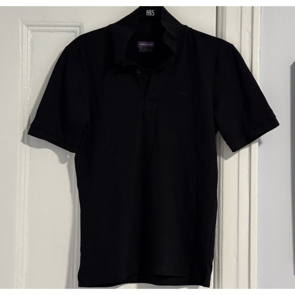 Longchamp Men's Polo T-shirt Size Small Black